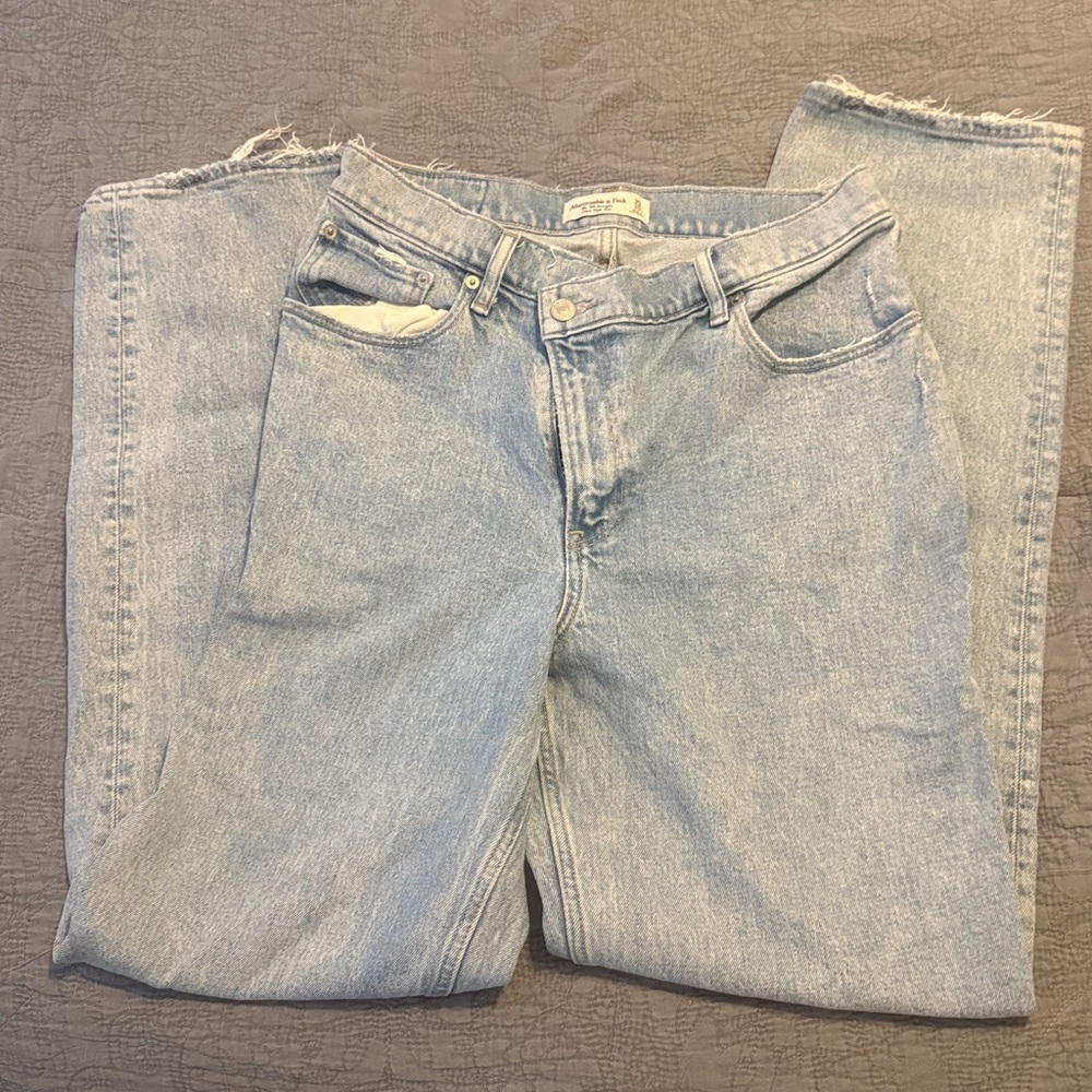 Abercrombie & Fitch Light Blue Straight Leg Pants